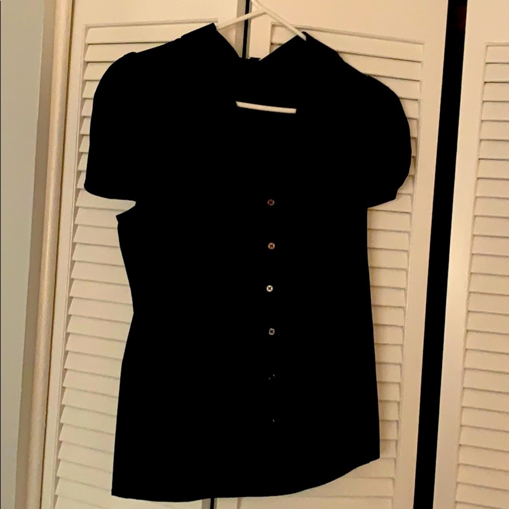 Short sleeve button down blouse